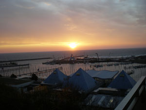 Herrlicher Sonnenaufgang ber dem Ostseebad Damp